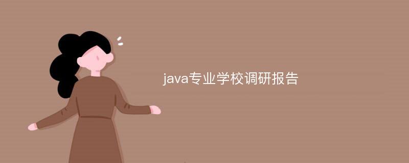 java专业学校调研报告