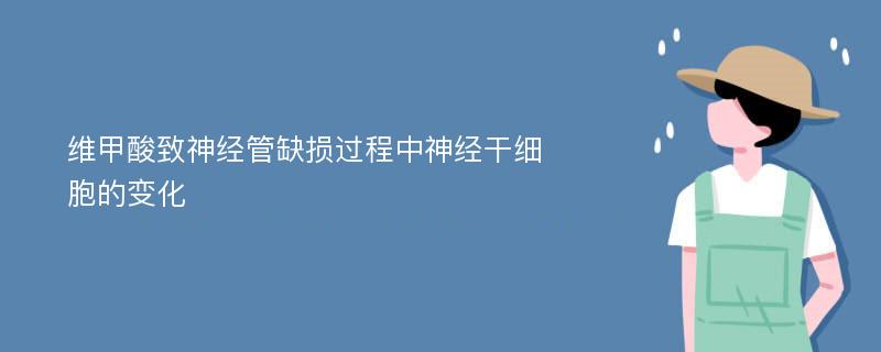 维甲酸致神经管缺损过程中神经干细胞的变化